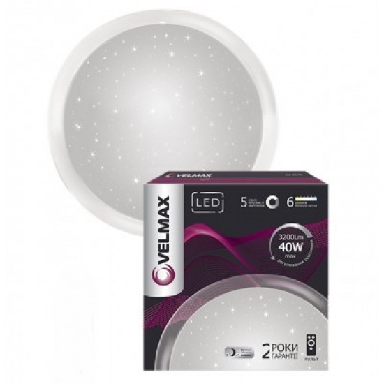 SMART светильник LED потолочный c пультом VELMAX V-CL-Galaxy 60W 555х73 мм 3000K-6500K 23-40-10