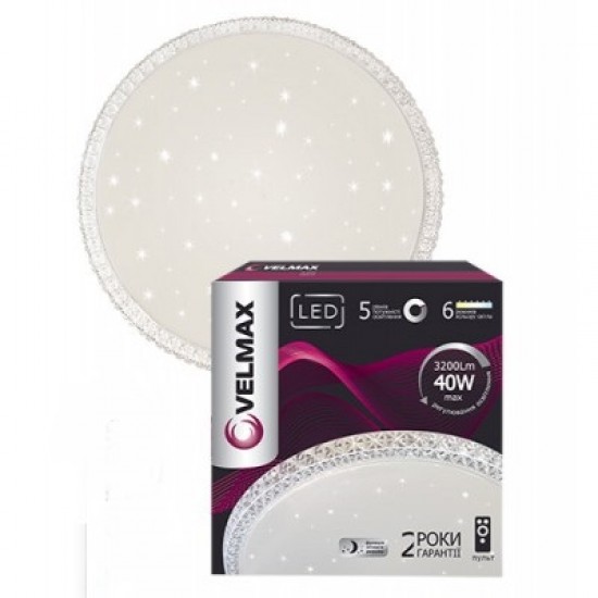 SMART светильник LED потолочный c пультом VELMAX V-CL-Galaxy 40W 3000K-6500K 23-42-55
