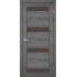 Дверь Porto PR-06 с черным стеклом Лофт бетон