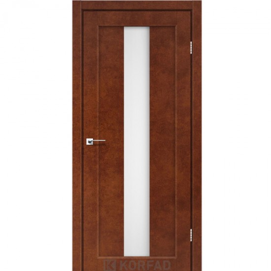 Дверь Porto PR-10 со стеклом сатин Сталь кортен