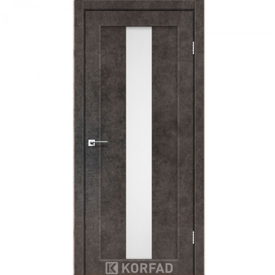 Дверь Porto PR-10 со стеклом сатин Лофт бетон