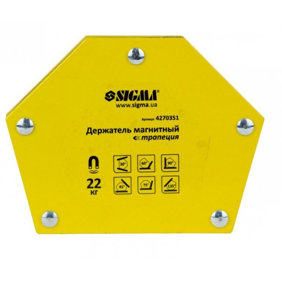 Магнит для сварки трапеция 22 кг 90х54х54х43 мм Sigma 4270351