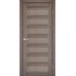 Двери Porto Deluxe PD-01 с черным стеклом Дуб грей