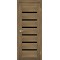 Двери Porto Deluxe PD-01 с черным стеклом Дуб браш