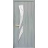 Дверь Камея (Модерн) Экошпон со стеклом сатин рисунком Р3 Ясень патина