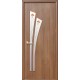 Дверь Лилия (Модерн) ПВХ DeLuxe со стеклом сатин и рисунком Р1 Золотая ольха