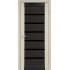 Дверь Porto PCD-02 с черным стеклом комбинированный Дуб беленый-Венге