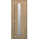 Двери Премьера (Маэстра) ПВХ DeLuxe со стеклом сатин и рисунком Р2 Золотой дуб