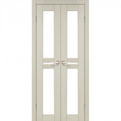 Дверь Milano ML-08 со стеклом бронза Дуб беленый