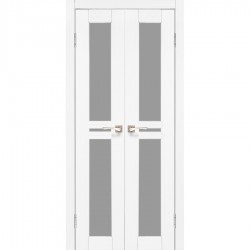 Дверь Milano ML-08 со стеклом бронза Ясень белый