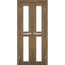 Дверь Milano ML-08 со стеклом бронза Дуб браш
