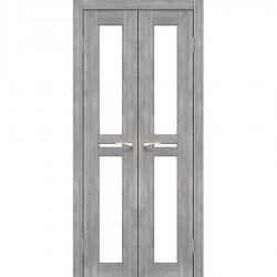 Дверь Milano ML-08 со стеклом бронза Эш-вайт