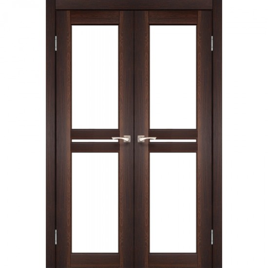 Дверь Milano ML-09 со стеклом бронза Орех