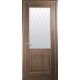 Двери Эпика (Маэстра) ПВХ DeLuxe со стеклом сатин и рисунком Р2 Золотая ольха