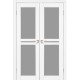 Дверь Milano ML-09 со стеклом сатин Ясень белый