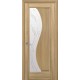 Двери Эскада (Маэстра) ПВХ DeLuxe со стеклом сатин и рисунком Р2 Золотой дуб