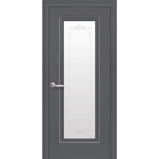 Двери Престиж (Элегант) Premium со стеклом сатин Антрацит