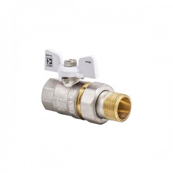 Кран шаровый 1/2 с американкой белая бабочка KOER 227 KR0015 Кран шаровый 1/2 с американкой белая бабочка KOER 227 KR0015