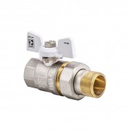 Кран шаровый 3/4 с американкой белая бабочка KOER KR0097