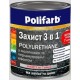 Молотковая краска Защита 3-в-1 Polifarb с перламутровым эффектом антрацит 2,2 кг
