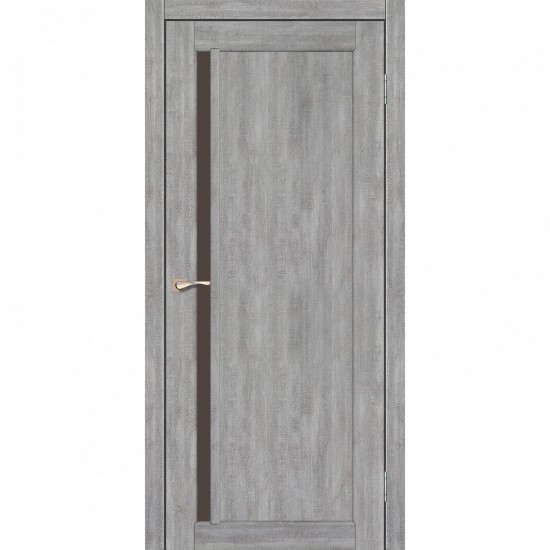 Дверь Oristano OR-06 с черным стеклом Дуб нордик