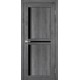 Дверь Scalea SC-02 с черным стеклом Дуб марсала