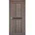Дверь Scalea SC-03 с черным стеклом Орех