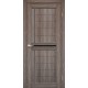 Дверь Scalea SC-03 с черным стеклом Орех