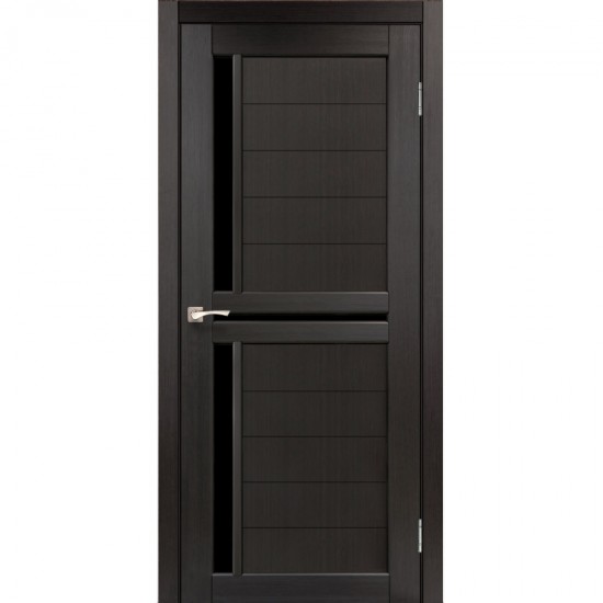 Дверь Scalea SC-04 с черным стеклом Венге