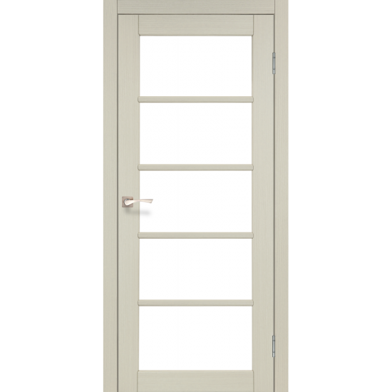 Дверь Vicenza VC-02 со стеклом бронза Дуб беленый