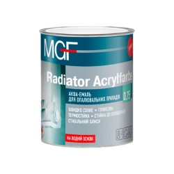 Акриловая эмаль MGF Radiator Acrylfarbe белая для радиаторов 0.75 л Акриловая эмаль MGF Radiator Acrylfarbe белая для радиаторов 0.75 л