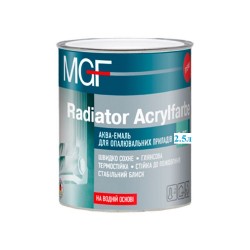 Акриловая эмаль MGF Radiator Acrylfarbe белая для радиаторов 2.5 л Акриловая эмаль MGF Radiator Acrylfarbe белая для радиаторов 2.5 л