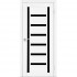 Дверь Valentino Deluxe VLD-02 с черным стеклом Белый перламутр