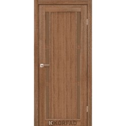 Дверь Valentino Deluxe VLD-04 со стеклом бронза Дуб тобакко