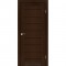 Дверь Piano Deluxe PND-01 с черным стеклом Венге