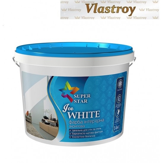 Интерьерная краска RUTA White для стен и потолков 14 кг