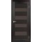 Дверь Piano Deluxe PND-02 с черным стеклом Арт бетон