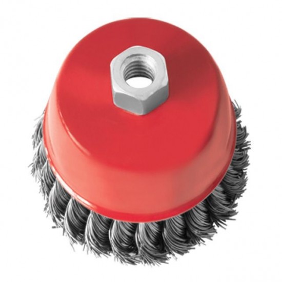 Щетка чашечная 150мм,для УШМ М14 (пучки витой проволоки) Intertool BT-2150