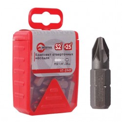 Бита PZ2 25 мм Intertool VT-5949
