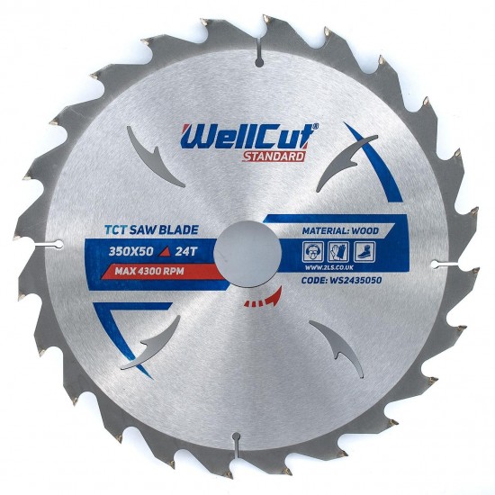 Пильный диск по дереву 350х50 24Т WellCut Standatd Пильный диск по дереву 350х50 24Т WellCut Standatd