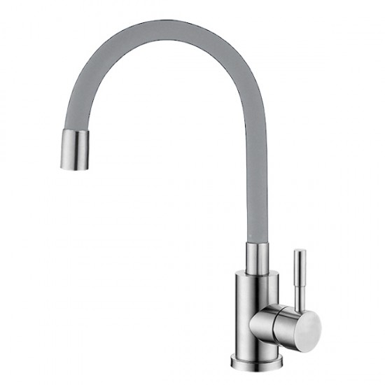 Смеситель для кухни MIXXUS SUS-011 GRAY нержавейка SS2799