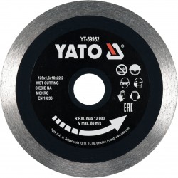 Диск алмазный 125мм отрезной по гресу, стеклу, керамике YATO YT-59952 Диск алмазный 125мм отрезной по гресу, стеклу, керамике YATO YT-59952