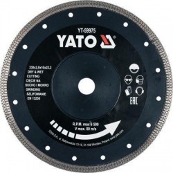Диск алмазный 230 мм по гресу , стеклу, керамике YATO YT-59975 Диск алмазный 230 мм по гресу , стеклу, керамике YATO YT-59975