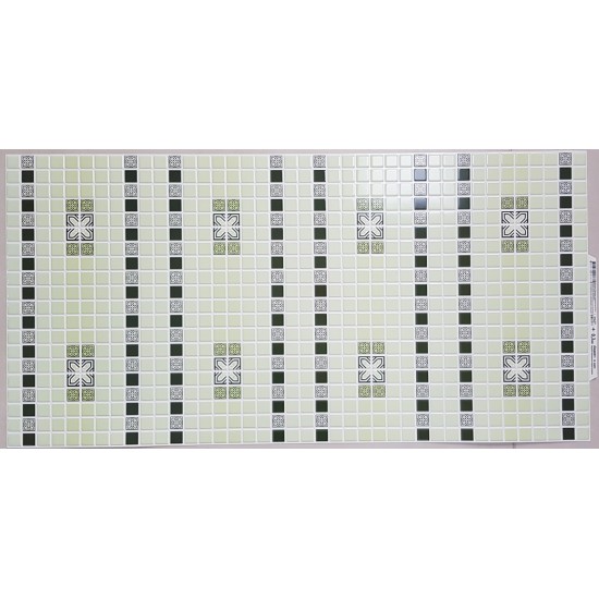 Панель ПВХ Регул Мозаика Орнамент зеленый