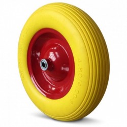 Колесо для тачки полиуретановое 4.80-8 395 х 96 мм подшипник d20 Фортуна 101353