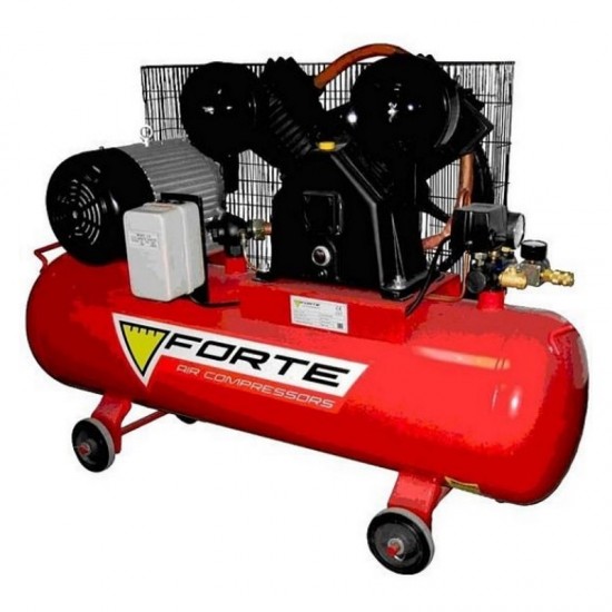 Компрессор воздушный Forte V-0.4-5 2.2 кВт 420л/мин профессиональный двухпоршневой с прямым приводом