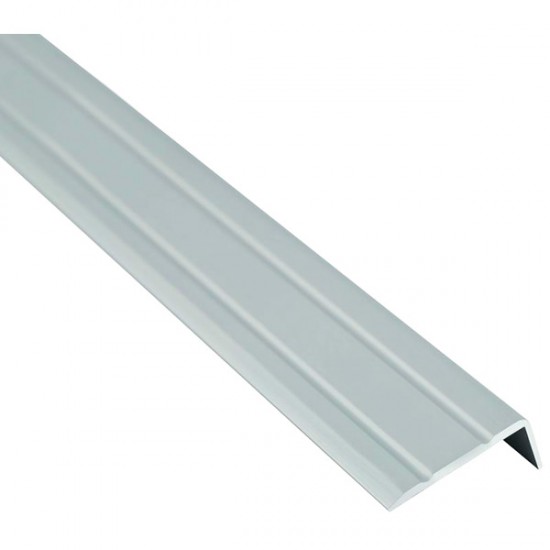 Порожек алюминиевый угловой лестничный Deco №14 24х10 мм 1.8 м анод серебро