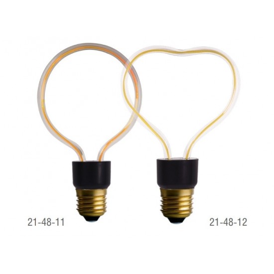 LED лампа Velmax V-Filament Dekor -Сердце 4W E27 2700 K 260 Lm 21-48-12