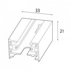 Рейка для трекового светильника 1м черная Horoz Electric Lighting Track 097-001-0001