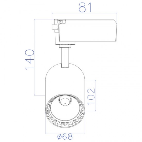 Светодиодный светильник трековый 10W 4200К черный COB LED Horoz Lyon-10 Black 018-020-0010